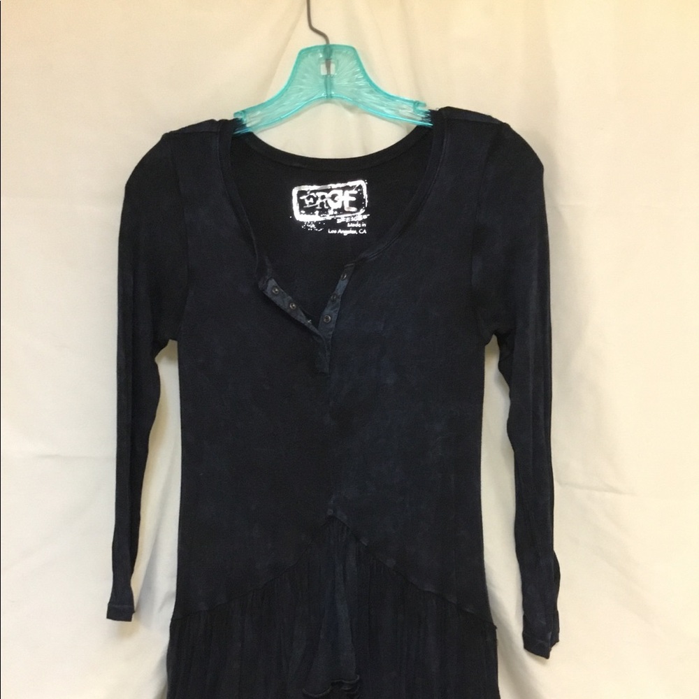 Navy blue dress long sleeve cotton